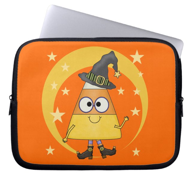 Funda Para Portátil Candy Corn Witch Halloween (Frente)