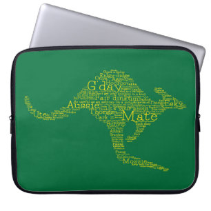 Funda Para Portátil Canguro hecho de jerga australiana