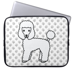 Funda Para Portátil Caniche Toy Blanco Perro De Dibujos Animados Lindo