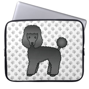 Funda Para Portátil Caniche Toy Negro Perro De Dibujos Animados Lindo