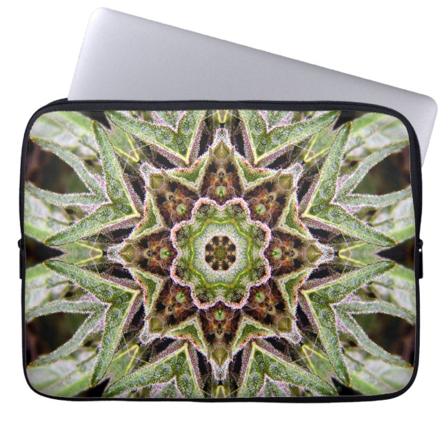 Funda Para Portátil Canna-Mandala. (Frente)