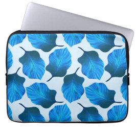 Funda Para Portátil Canna Tropicanna Las hojas tropicales en azul