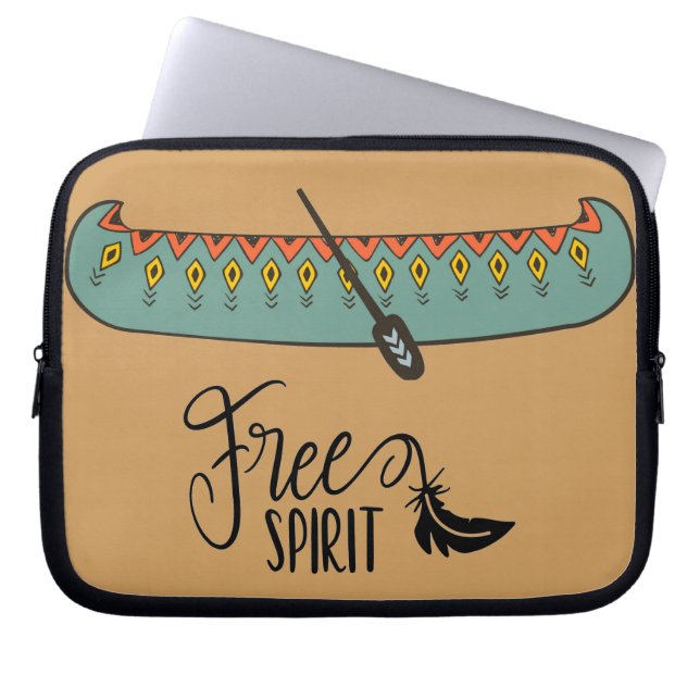 Funda Para Portátil Canoa de espíritu libre (Frente)