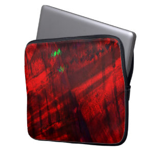 Funda Para Portátil Cañón digital en fuerte detalle rojo y verde limón