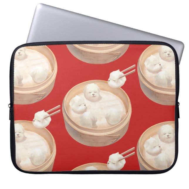 Funda Para Portátil Canto sonriente - Delight Xiao Long Bao (Frente)