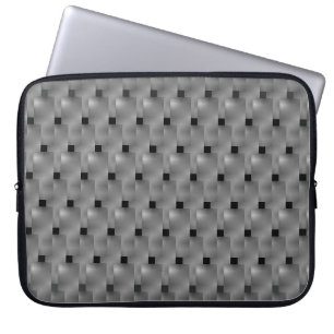 Funda Para Portátil Capa de Laptop, cuadrados pretos e placas cinza