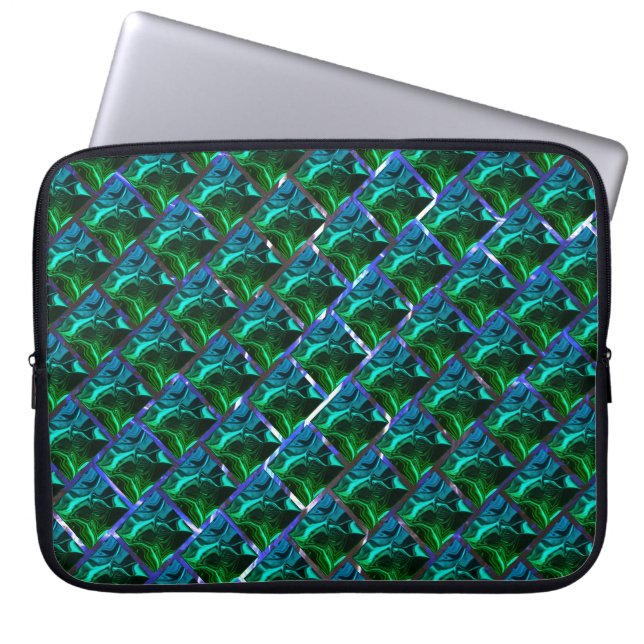 Funda Para Portátil Capa de Laptop, verde solloza niquelada? (Frente)