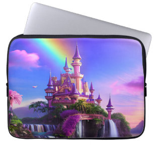 Funda Para Portátil Capa para laptop com paisagem mágica de castelo