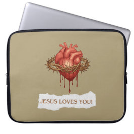 Funda Para Portátil Capa para Portátil com Frase "Jesus Ama Você"