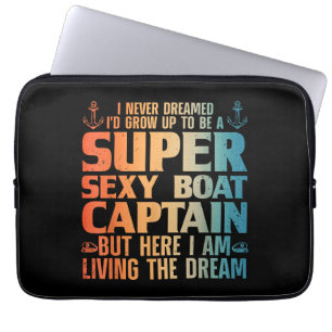 Funda Para Portátil Capitán De Barco Guay Para Hombres Mujeres Navegan
