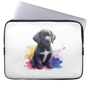 Funda Para Portátil Capola de Labrador en acuarelas