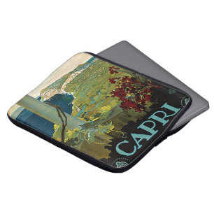 Funda Para Portátil Capri, Italia, Arte de cartel de viaje antiguo Ita