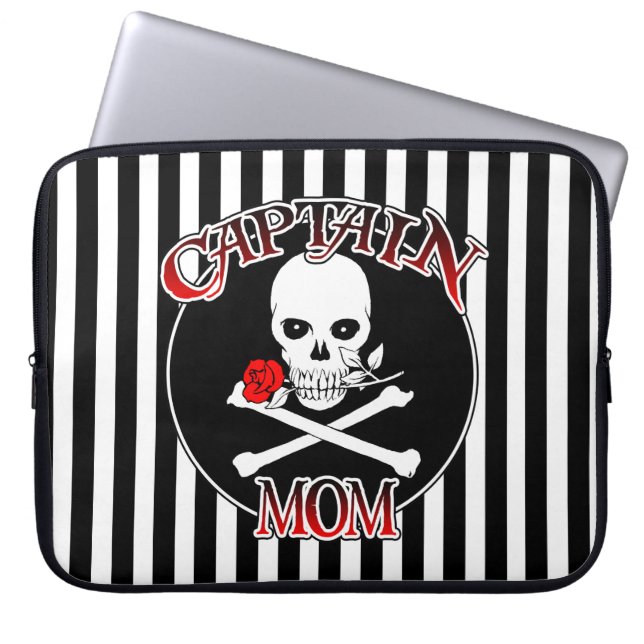 Funda Para Portátil Captain Mom Laptop Sleeve (Frente)