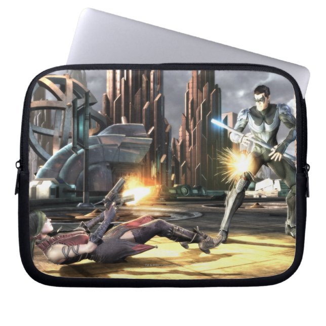 Funda Para Portátil Captura de pantalla: Harley vs Nightwing (Frente)
