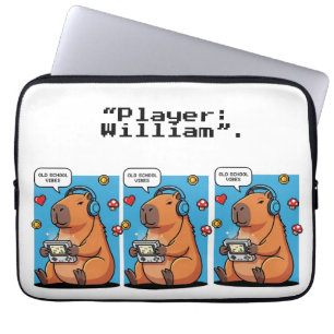 Funda Para Portátil Capybara Old School Gamer Laptop Sleeve