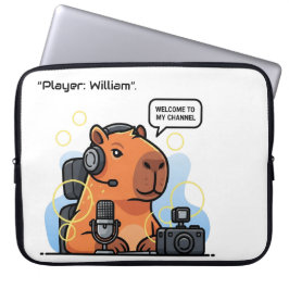 Funda Para Portátil Capybara Streamer Laptop Sleeve – Custom Name or C