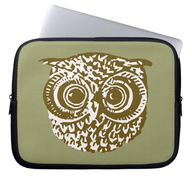 Funda Para Portátil Cara de búho (Frente)