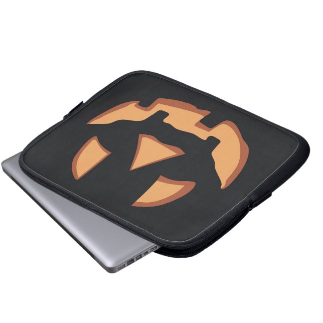 Funda Para Portátil Cara de calabaza para Halloween (Inferior anverso)