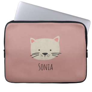 Funda Para Portátil Cara de gato caprichosa