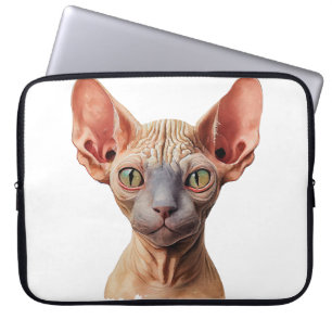 FUNDA PARA PORTÁTIL CARA DE GATO DE SPHYNX INALÁMBRICO CUBIERTO