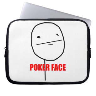 Funda Para Portátil Cara de póker - manga del ordenador portátil