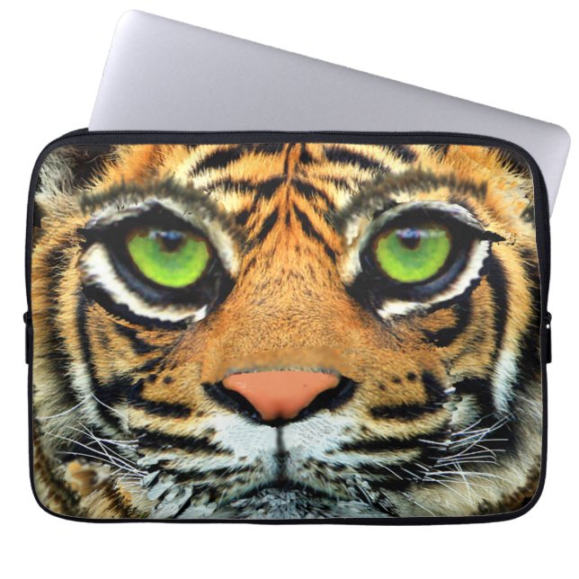 Funda Para Portátil Cara de tigre salvaje (Frente)