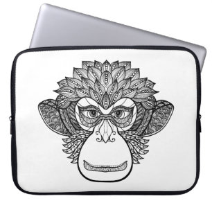 Funda Para Portátil Cara del Doodle del mono