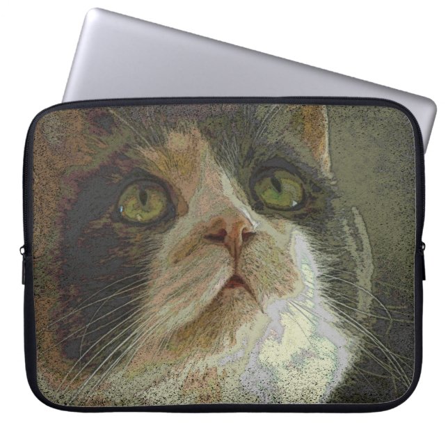 Funda Para Portátil Cara del gato de calicó (Frente)