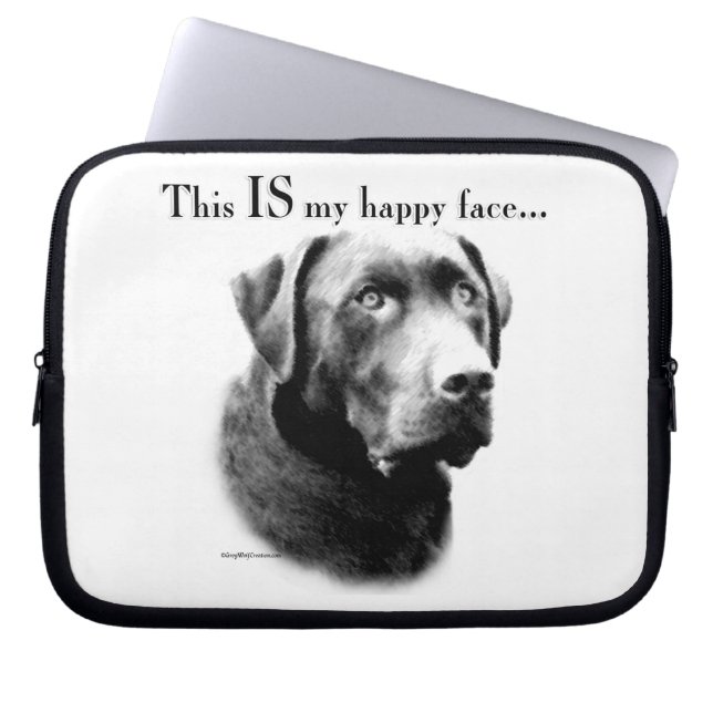 Funda Para Portátil Cara feliz de laboratorio (Frente)