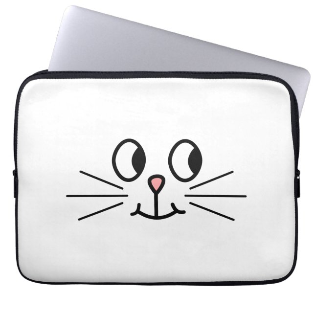 Funda Para Portátil Cara linda del gato (Frente)