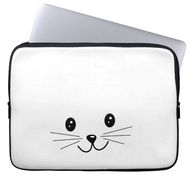Funda Para Portátil Cara linda del gato (Frente)