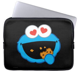 Funda Para Portátil Cara Sonriente de Galleta con Ojos en Forma de Cor