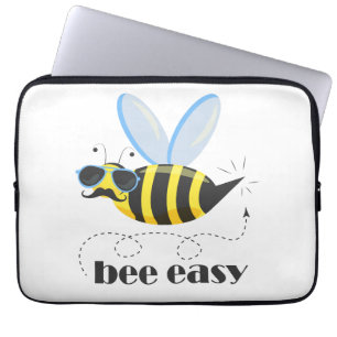 Funda Para Portátil Carácter de abeja con gafas de sol bigote Bee Fáci