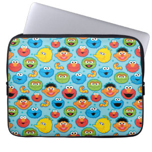 Funda Para Portátil Caras de Sesame Street en azul