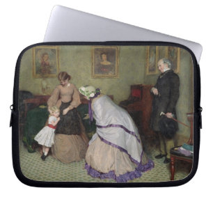 Funda Para Portátil Caras extrañas (w/c y bodycolour en el papel)