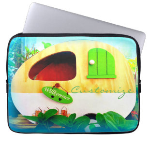 Funda Para Portátil Caravana gitana clásica de remolques de época