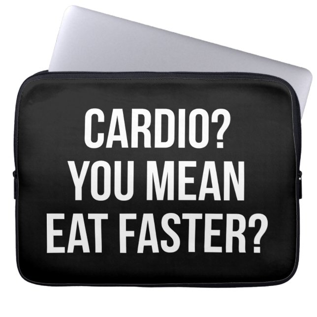 Funda Para Portátil ¿Cardio? ¿Quieres Decir, Comer Más Rápido? - Gimna (Frente)