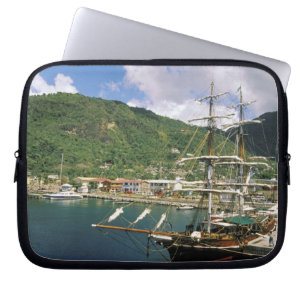 Funda Para Portátil Caribe, Santa Lucía, Soufriere. Barcos en