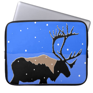 Funda Para Portátil Caribou in Winter - Arte original de la vida salva