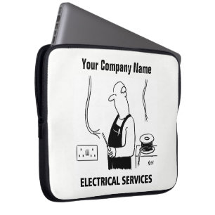 Funda Para Portátil Caricatura de Servicios Eléctricos
