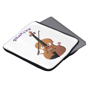 Funda Para Portátil Caricatura musical divertida en violín