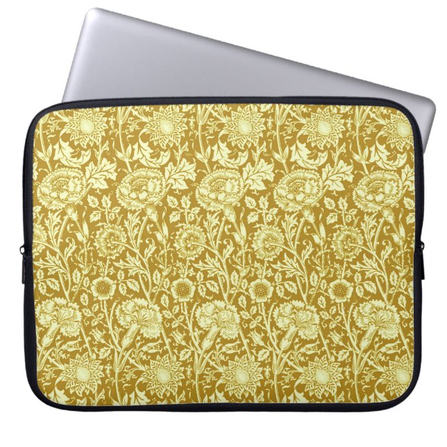 Funda Para Portátil Carnación Art Nouveau Damasco, mostaza y amarillo (Frente)
