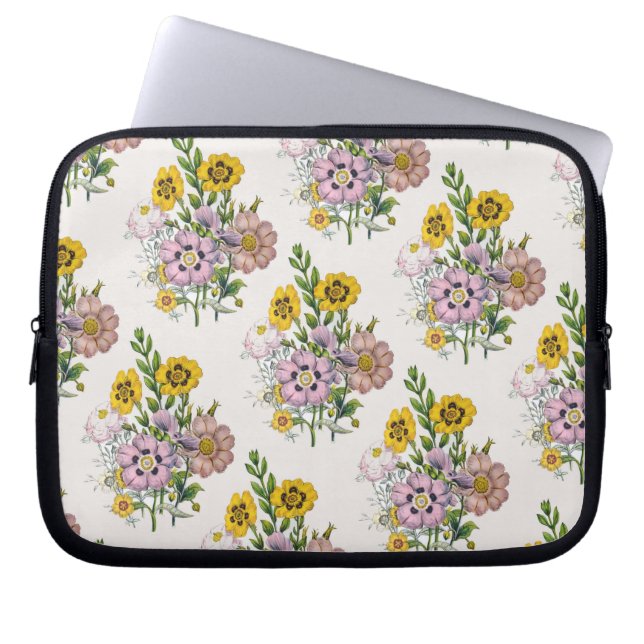 Funda Para Portátil Carnaval de flores (Frente)