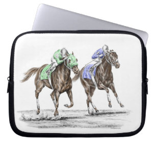 Funda Para Portátil Carreras de caballos tosados