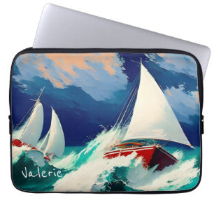 Funda Para Portátil Carreras de veleros en los mares pesados