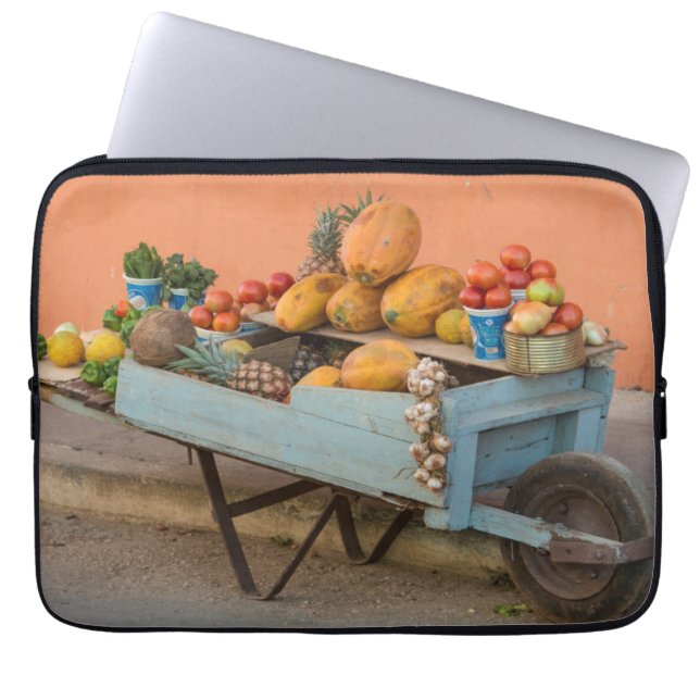 Funda Para Portátil Carrito de frutas y verduras, Cuba (Frente)