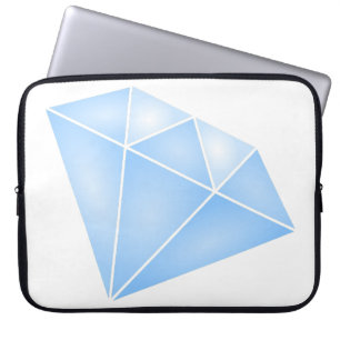 Funda Para Portátil Carro de brillantes diamantes azules