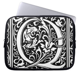 Funda Para Portátil Carta Q Monograma medieval Art Nouveau