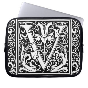 Funda Para Portátil Carta V Monograma medieval Art Nouveau