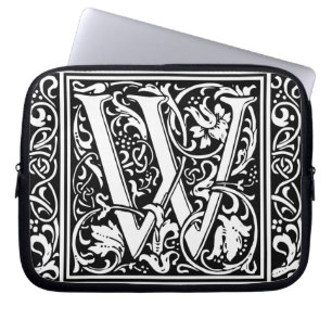 Funda Para Portátil Carta W Monograma medieval Art Nouveau